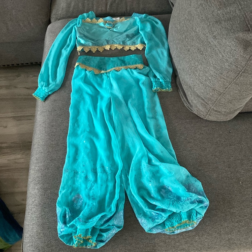 Disney Princess Jasmin Girls Dress Up Costume 2 Piece size 7/8